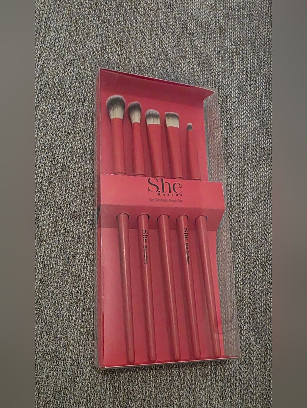 NEW She Makeup Brush Set - Eyebrow, Eyeshadow, Concealer, Highlighter & Powder